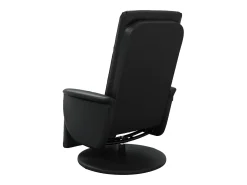 Poltrona* Poltrona | Cadeira Relax | Cadeira reclinável com apoio de pés couro artificial SHL732364 Preto