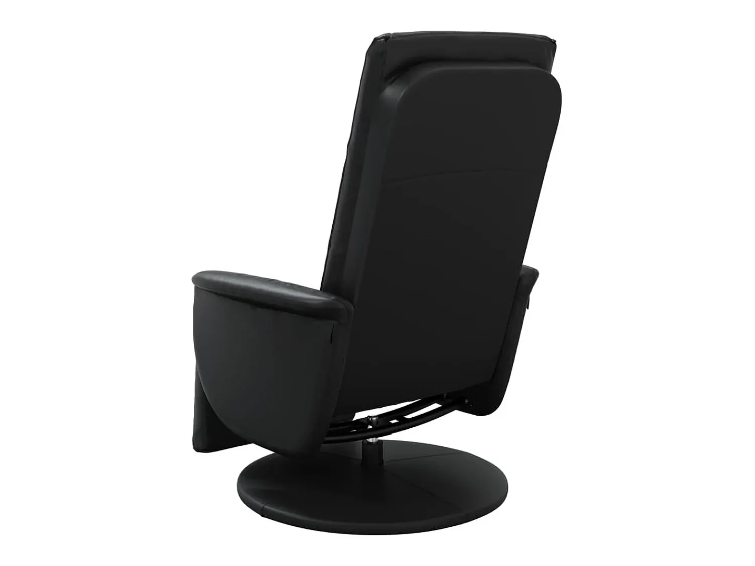 Poltrona* Poltrona | Cadeira Relax | Cadeira reclinável com apoio de pés couro artificial SHL732364 Preto