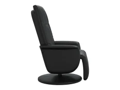 Poltrona* Poltrona | Cadeira Relax | Cadeira reclinável com apoio de pés couro artificial SHL732364 Preto