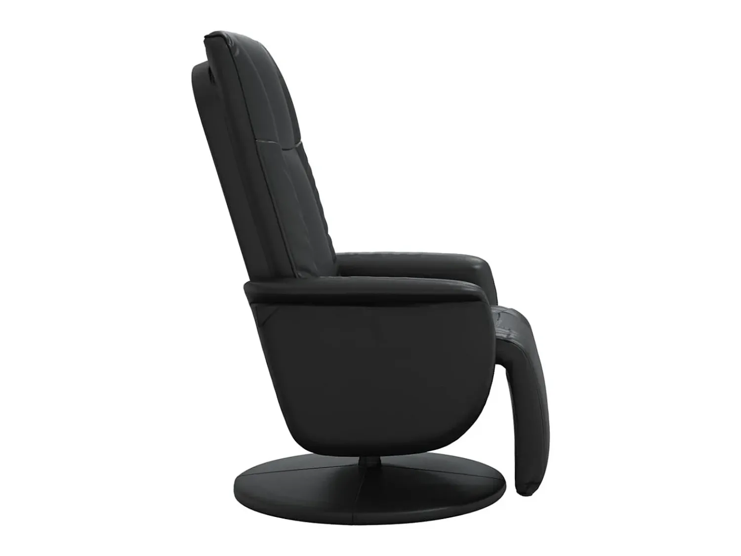 Poltrona* Poltrona | Cadeira Relax | Cadeira reclinável com apoio de pés couro artificial SHL732364 Preto