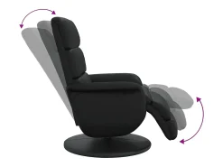 Poltrona| Poltrona | Cadeira Relax | Cadeira reclinável com apoio de pés couro artificial SHL281163 Preto