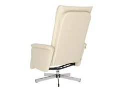 Online Poltrona | Cadeira Relax | Cadeira reclinável com apoio de pés couro artificial cor SHL628463 Creme
