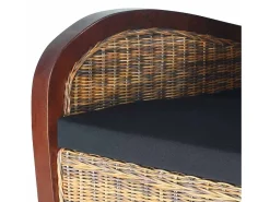 Poltrona* Poltrona | Cadeira Relax | Poltrona Confortável para Sala vime tecido à mão SHL567196 Castanho