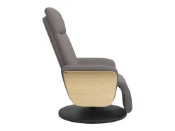 Poltrona | Cadeira Relax | Cadeira reclinável com apoio de pés tecido cinzento-acastanhado SHL526885^ Poltrona