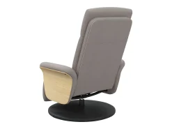 Poltrona | Cadeira Relax | Cadeira reclinável com apoio de pés tecido cinzento-acastanhado SHL526885^ Poltrona