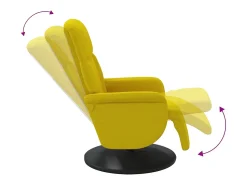 Poltrona | Cadeira Relax | Cadeirão reclinável com apoio de pés veludo SHL146770^ Poltrona
