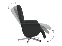 Poltrona| Poltrona | Cadeira Relax | Cadeira reclinável com apoio de pés tecido SHL292878 Preto