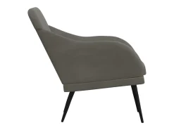 Poltrona | Cadeira Relax com apoio de braços 63x76x80 cm veludo cinzento-escuro SHL101297^ Poltrona