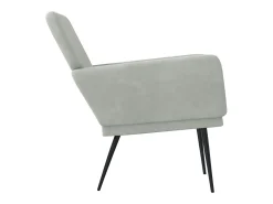 Poltrona* Poltrona | Cadeira Relax com apoio de braços 62x79x79 veludo -claro SHL620661 Cinzento