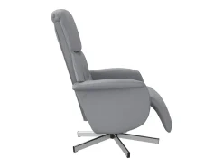 Poltrona| Poltrona | Cadeira Relax | Cadeira reclinável com apoio de pés tecido cinzento-claro SHL956556 Cinzento claro