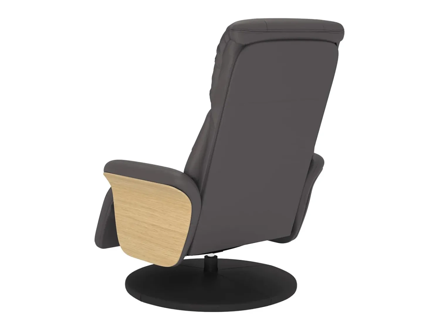 Poltrona* Poltrona | Cadeira Relax | Cadeira reclinável com apoio de pés couro artificial SHL841033 Cinzento