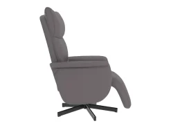 Poltrona* Poltrona | Cadeira Relax | Cadeira reclinável com apoio de pés couro artificial SHL684889 Cinzento