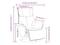 Poltrona| Poltrona | Cadeira Relax | Cadeira reclinável com apoio de pés couro artificial SHL947772 Branco