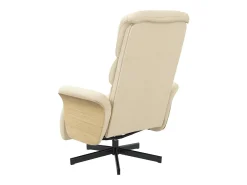 Poltrona* Poltrona | Cadeira Relax | Cadeira reclinável com apoio de pés tecido SHL624927 Creme