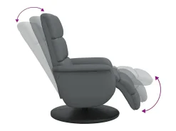 Poltrona* Poltrona | Cadeira Relax | Cadeira reclinável com apoio de pés couro artificial SHL690859 Cinzento