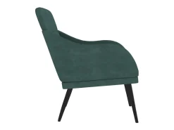 Poltrona| Poltrona | Cadeira Relax com apoio de braços 63x76x80 cm veludo verde-escuro SHL403863 Verde pinho