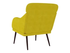 Discount Poltrona | Cadeira Relax com apoio de braços 63x76x80 cm veludo SHL795036 Amarelo