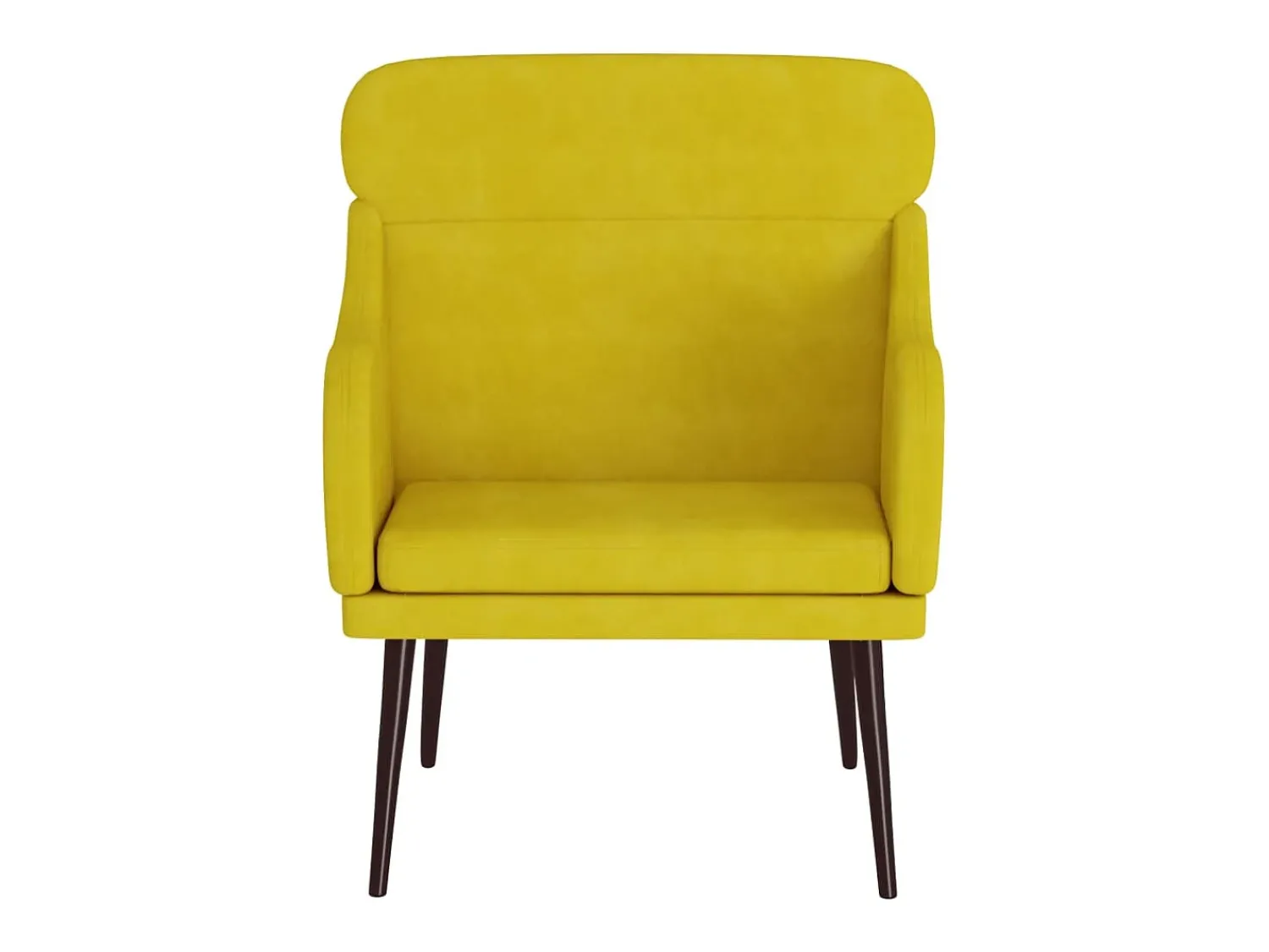 Discount Poltrona | Cadeira Relax com apoio de braços 63x76x80 cm veludo SHL795036 Amarelo