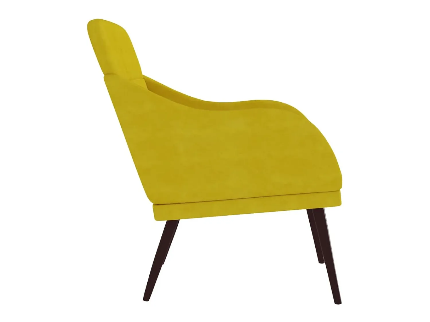 Discount Poltrona | Cadeira Relax com apoio de braços 63x76x80 cm veludo SHL795036 Amarelo