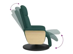 Poltrona| Poltrona | Cadeira Relax | Cadeira reclinável com apoio de pés tecido tecido verde-escuro SHL429851 Verde pinho