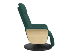 Poltrona| Poltrona | Cadeira Relax | Cadeira reclinável com apoio de pés tecido tecido verde-escuro SHL429851 Verde pinho