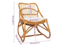 Discount Poltrona | Cadeira Relax | Cadeira de vime e linho castanho-claro SHL365301 Branco