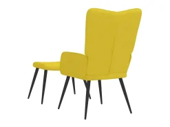 Poltrona* Poltrona | Cadeira Relax com banco veludo mostarda SHL904077 Amarelo