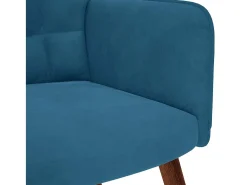 Poltrona| Poltrona | Cadeira Relax com banco veludo SHL229388 Azul