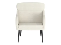 Poltrona* Poltrona | Cadeira Relax com apoio de braços 63x76x80 cm veludo cor SHL918554 Creme