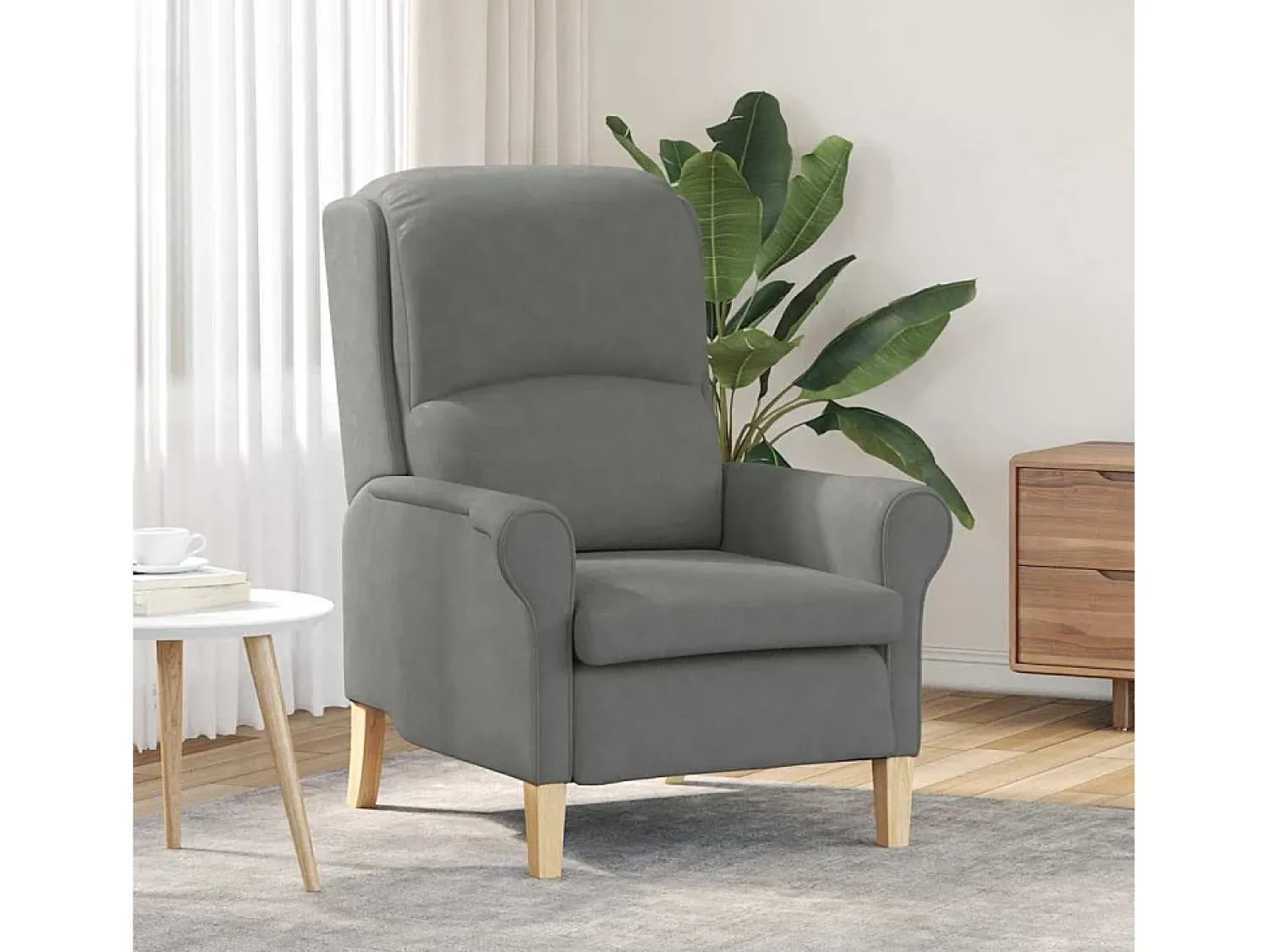 Clearance Poltrona | Cadeira Relax Cinzento escuro 76x94x102 cm Microfibra SHL359366 Cinza antracite