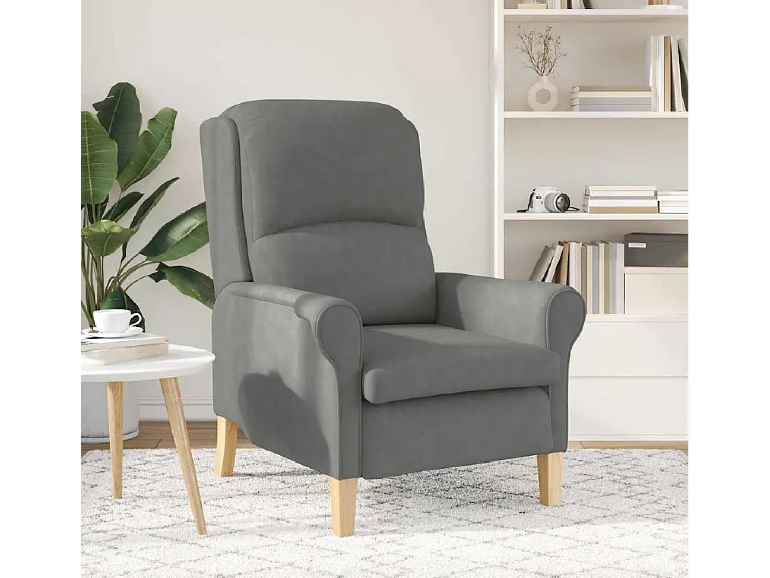 Clearance Poltrona | Cadeira Relax Cinzento escuro 76x94x102 cm Microfibra SHL359366 Cinza antracite