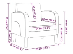 Poltrona | Cadeira Relax com apoios de braços 54 cm couro artificial SHL135572^ Poltrona