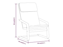 Poltrona | Cadeira Relax com banco p/ pés tecido cor SHL137163^ Poltrona