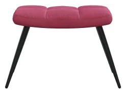 Poltrona* Poltrona | Cadeira Relax com banco veludo tinto SHL94972 Vermelho