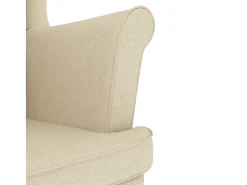 Hot Poltrona | Cadeira Relax com apoio de pés tecido cor SHL594057 Creme
