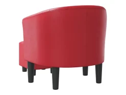 Poltrona| Poltrona | Cadeira Relax com apoio de pés couro artificial SHL436079 Vermelho