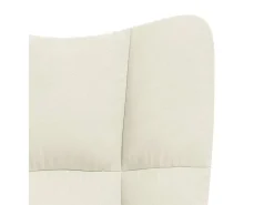 Poltrona | Cadeira Relax com banco veludo branco nata SHL834470^ Poltrona
