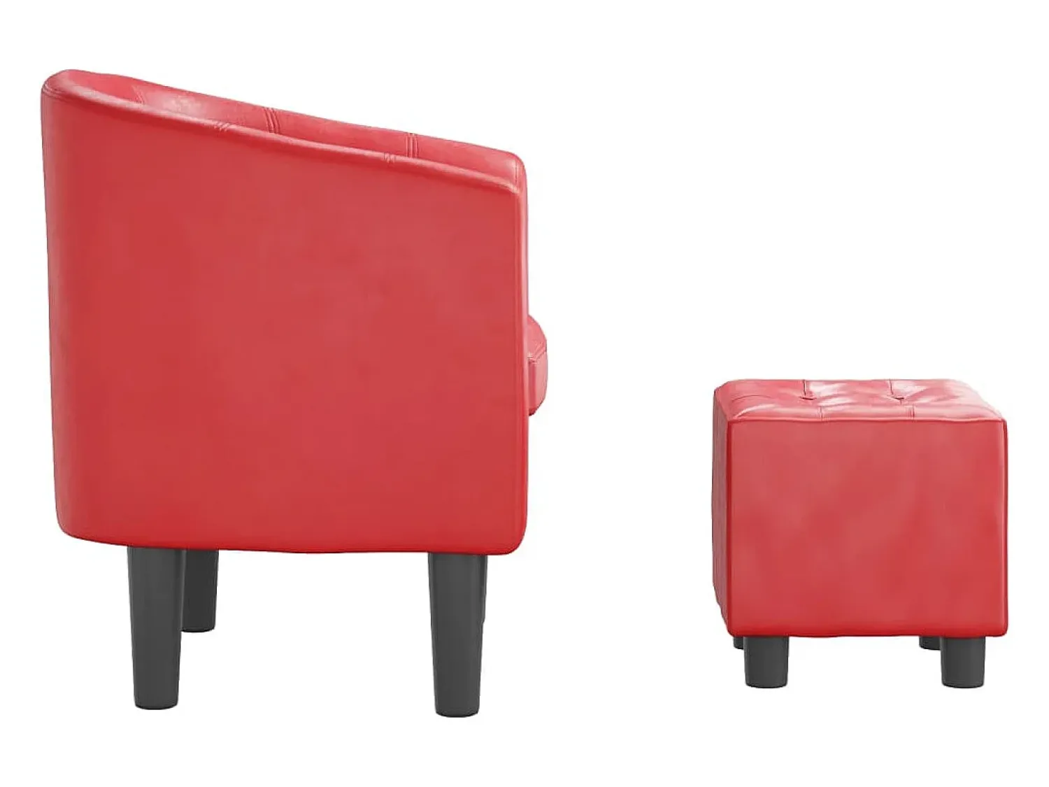 Hot Poltrona | Cadeira Relax com apoio de pés couro artificial SHL439606 Vermelho