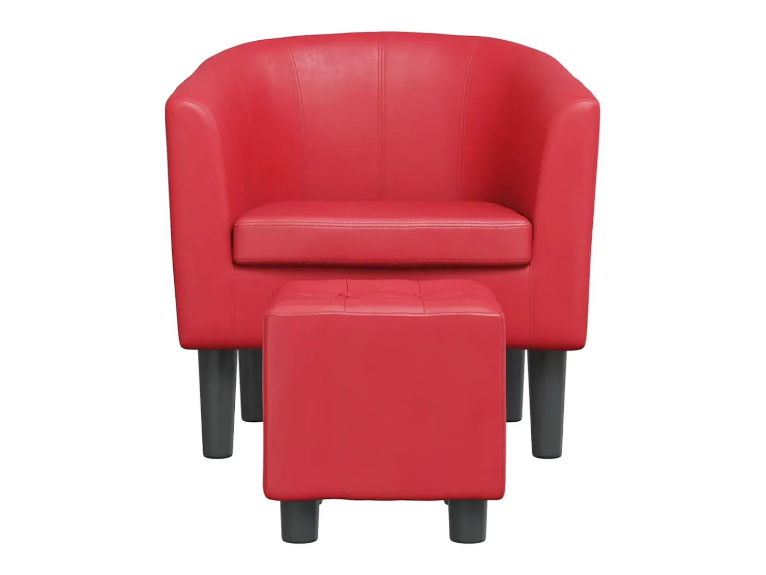 Hot Poltrona | Cadeira Relax com apoio de pés couro artificial SHL439606 Vermelho