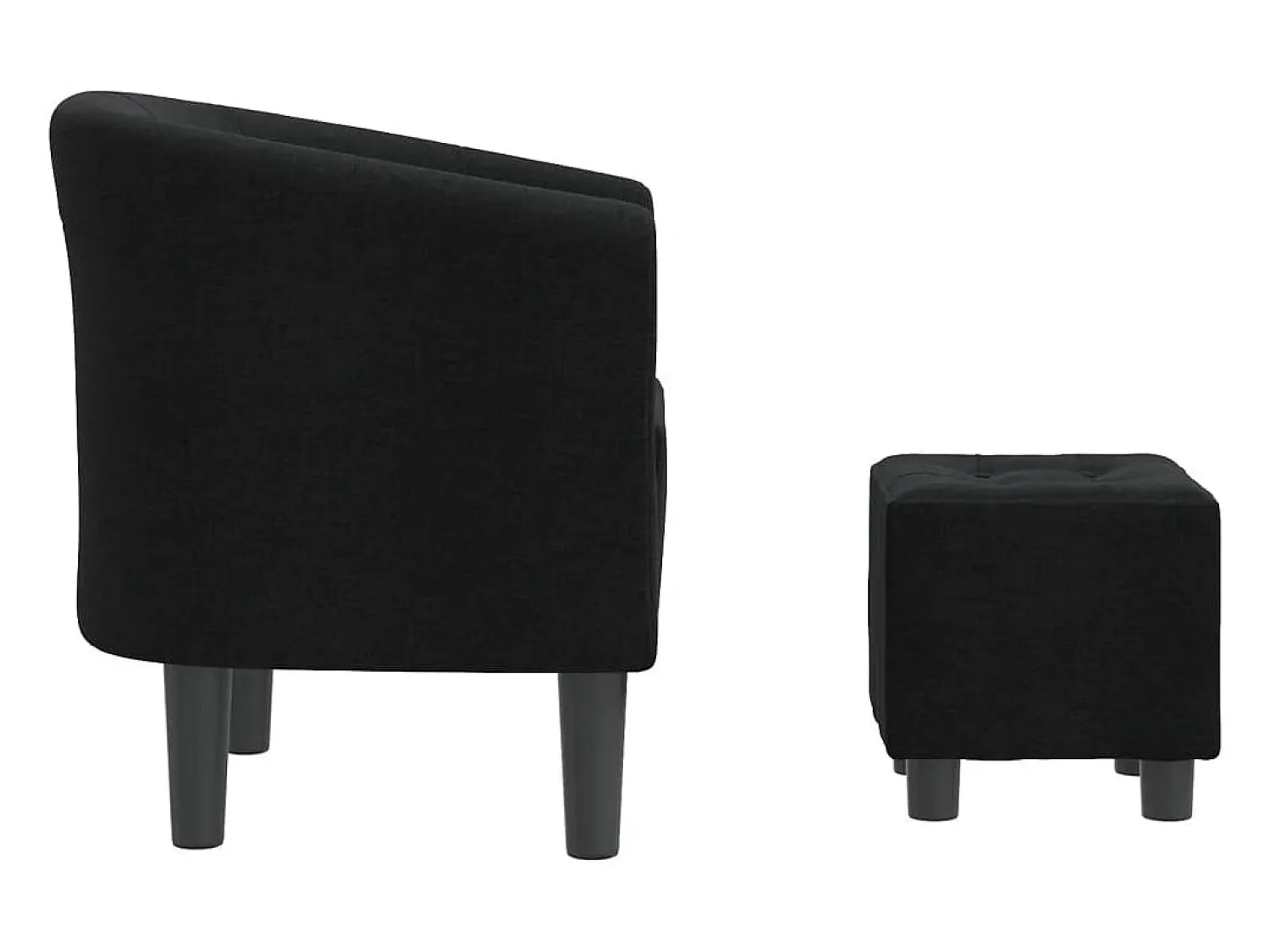 Clearance Poltrona | Cadeira Relax com apoio de pés tecido SHL136856 Preto