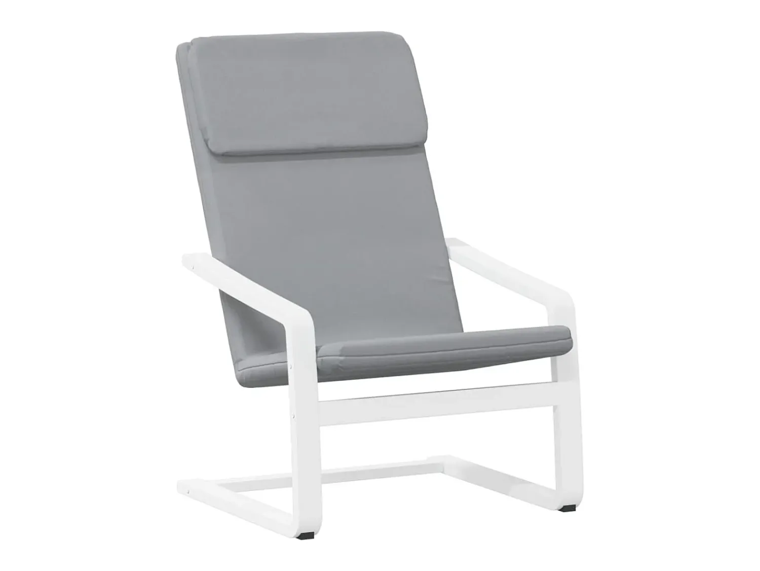 Poltrona | Cadeira Relax com banco p/ pés tecido cinza-claro SHL113497^ Poltrona