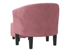 Hot Poltrona | Cadeira Relax com apoio de pés veludo SHL406657 Rosa