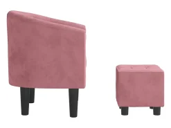 Hot Poltrona | Cadeira Relax com apoio de pés veludo SHL406657 Rosa