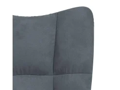 Poltrona| Poltrona | Cadeira Relax com banco veludo cinzento-escuro SHL609431 Cinza antracite