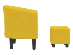 Poltrona| Poltrona | Cadeira Relax com apoio de pés veludo SHL59349 Amarelo