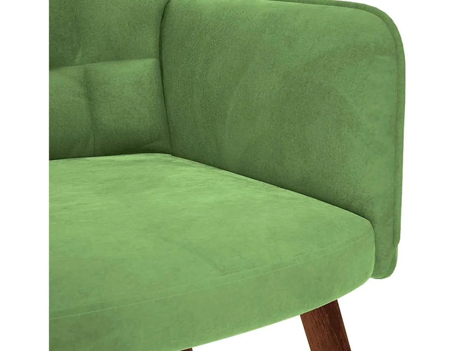 Poltrona| Poltrona | Cadeira Relax com banco veludo -claro SHL481966 Verde