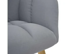 Poltrona | Cadeira Relax com banco p/ pés tecido cinza-claro SHL102292^ Poltrona