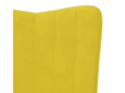 Poltrona | Cadeira Relax com banco veludo mostarda SHL461117^ Poltrona