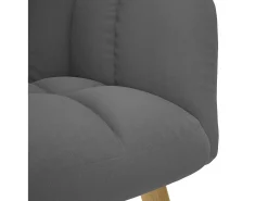 Poltrona | Cadeira Relax com banco p/ pés tecido cinza-escuro SHL574071^ Poltrona