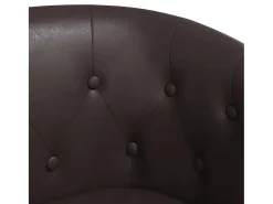 Poltrona* Poltrona | Cadeira Relax com apoio de pés couro artificial SHL319125 Castanho